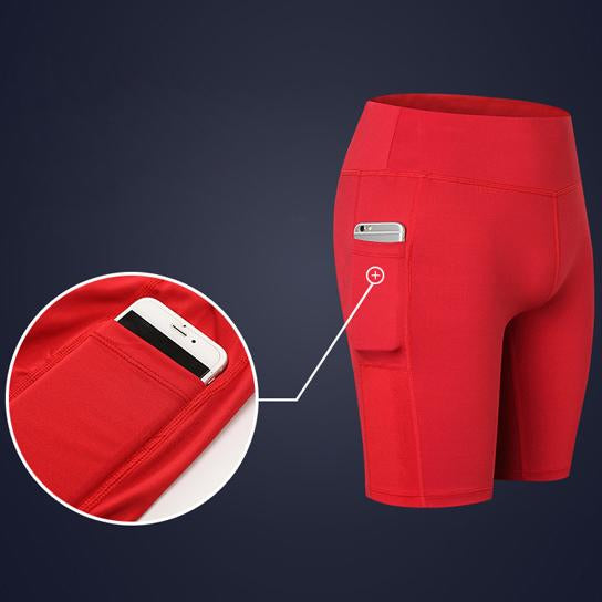All Seasons Yoga Shorts – Stretchy, Phone Pocket, S–XL in 6 Colors