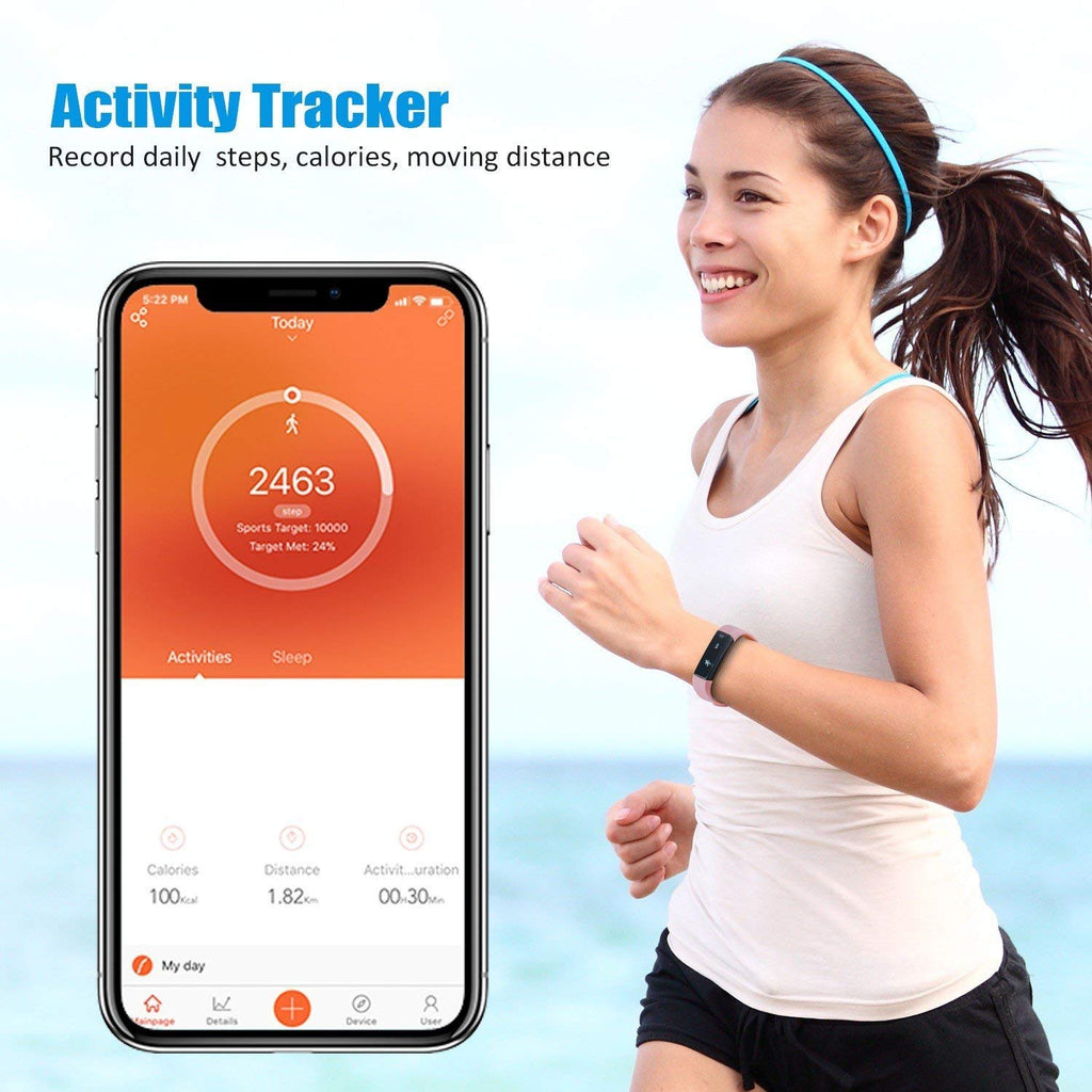 SmartFit Slim Activity Tracker – Sleep Monitor, Call Alerts & Free Extra Band