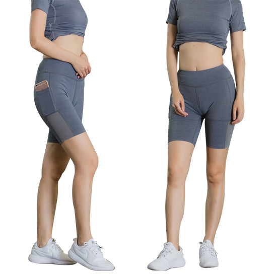 All Seasons Yoga Shorts – Stretchy, Phone Pocket, S–XL in 6 Colors