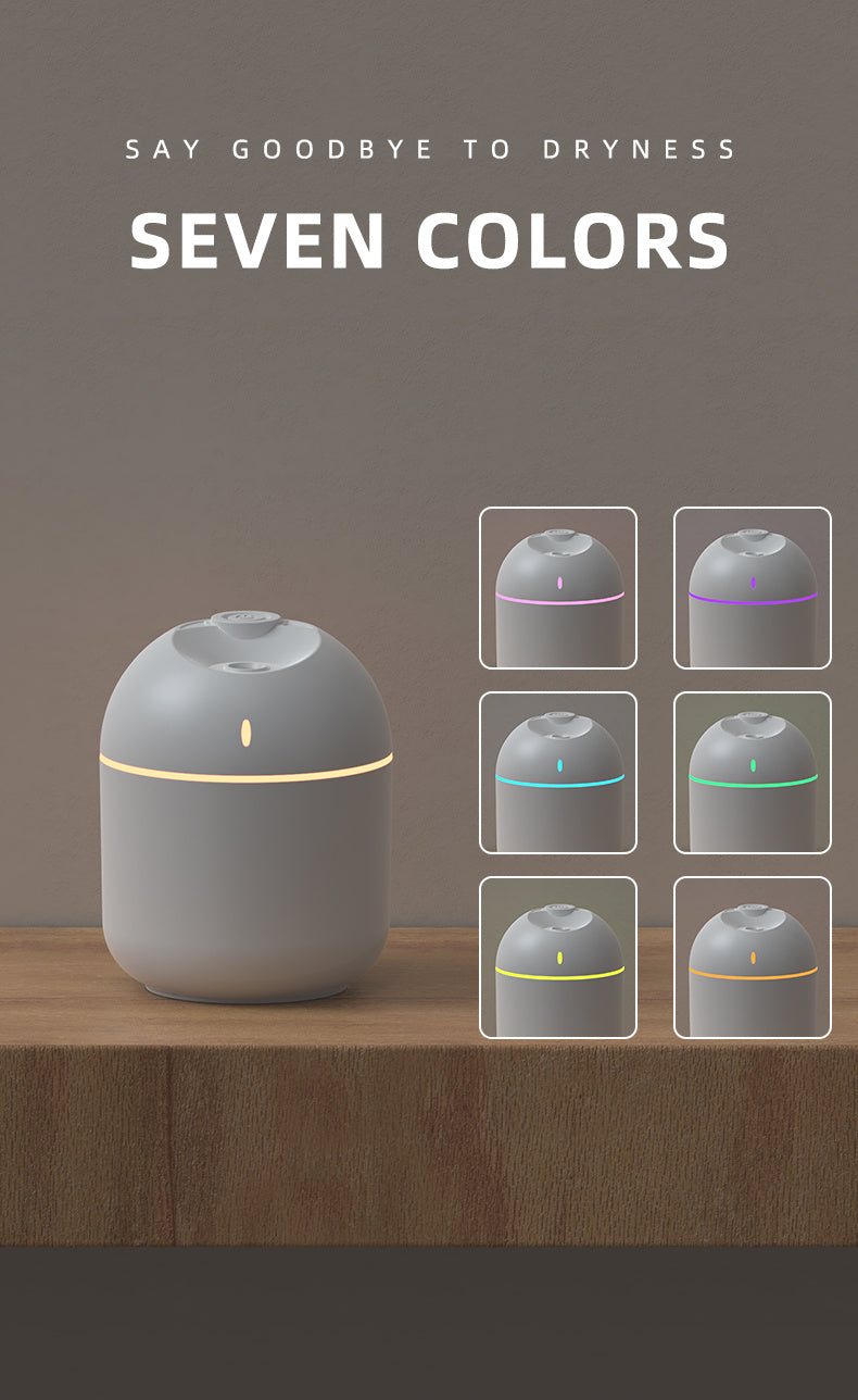 Mini USB Cool-Mist Humidifier with LED Light – 270 mL