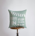 Flip Flops Decorative Throw Pillow Cover – Handmade in America, Multiple Sizes
