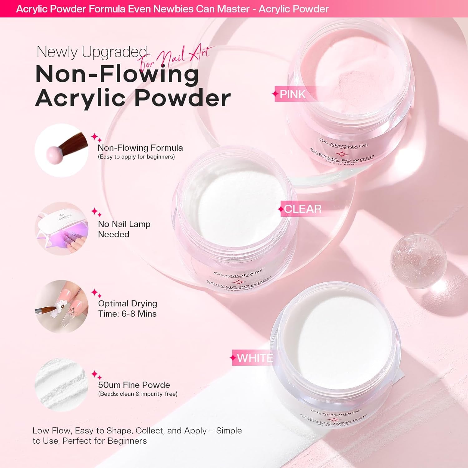 Acrylic Nail Kit for Beginners: Prep to Finish Home Practice DIY | Everything You Need for Beautiful First-Set Results, Smooth Application & Salon-Looking Nails