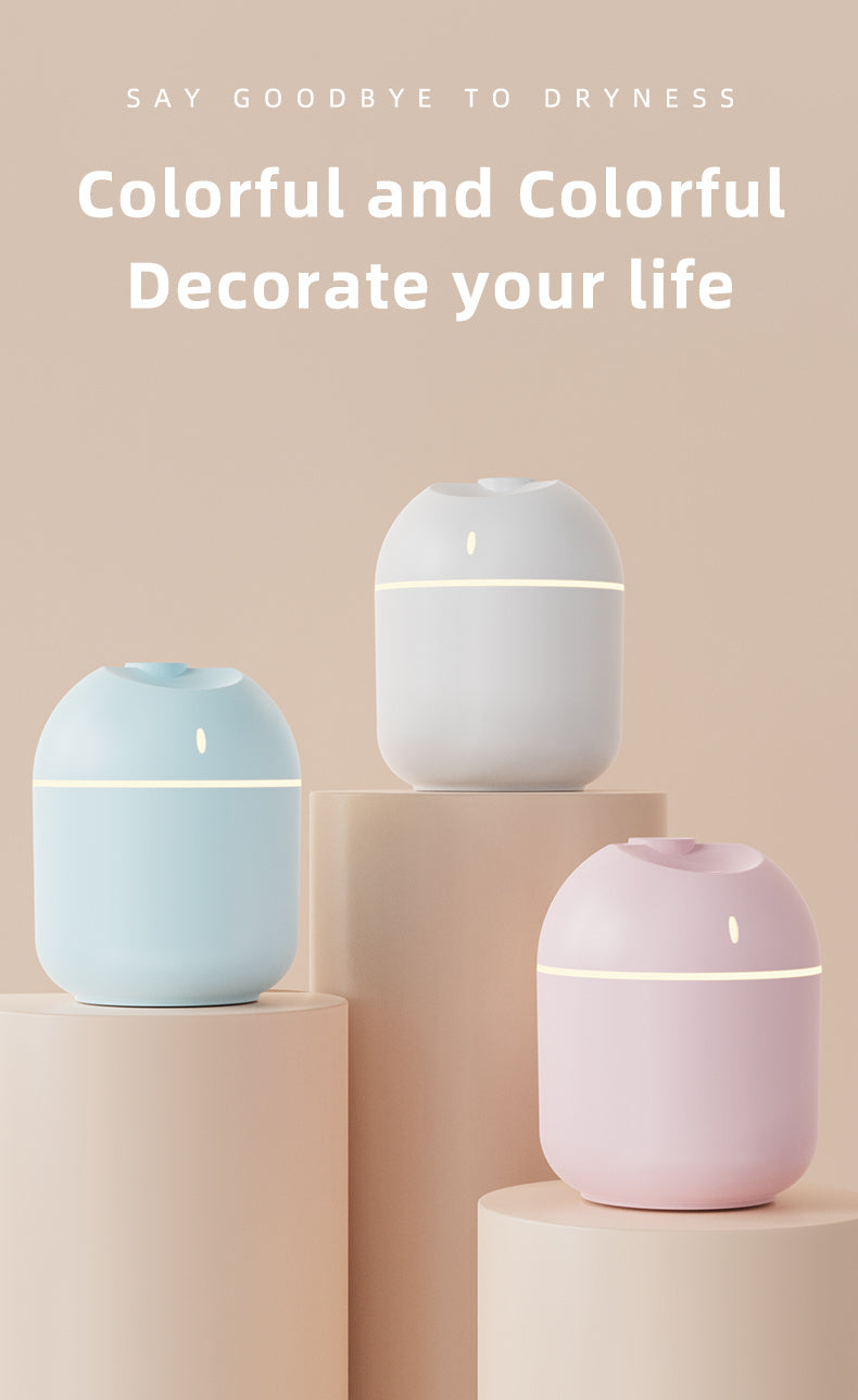 Mini USB Cool-Mist Humidifier with LED Light – 270 mL