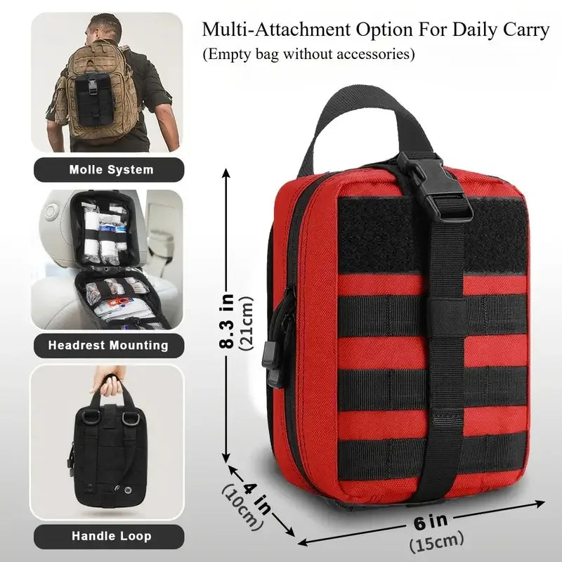 Waterproof Oxford Molle First Aid Pouch – IFAK Emergency Waist Pack for Outdoor Adventures
