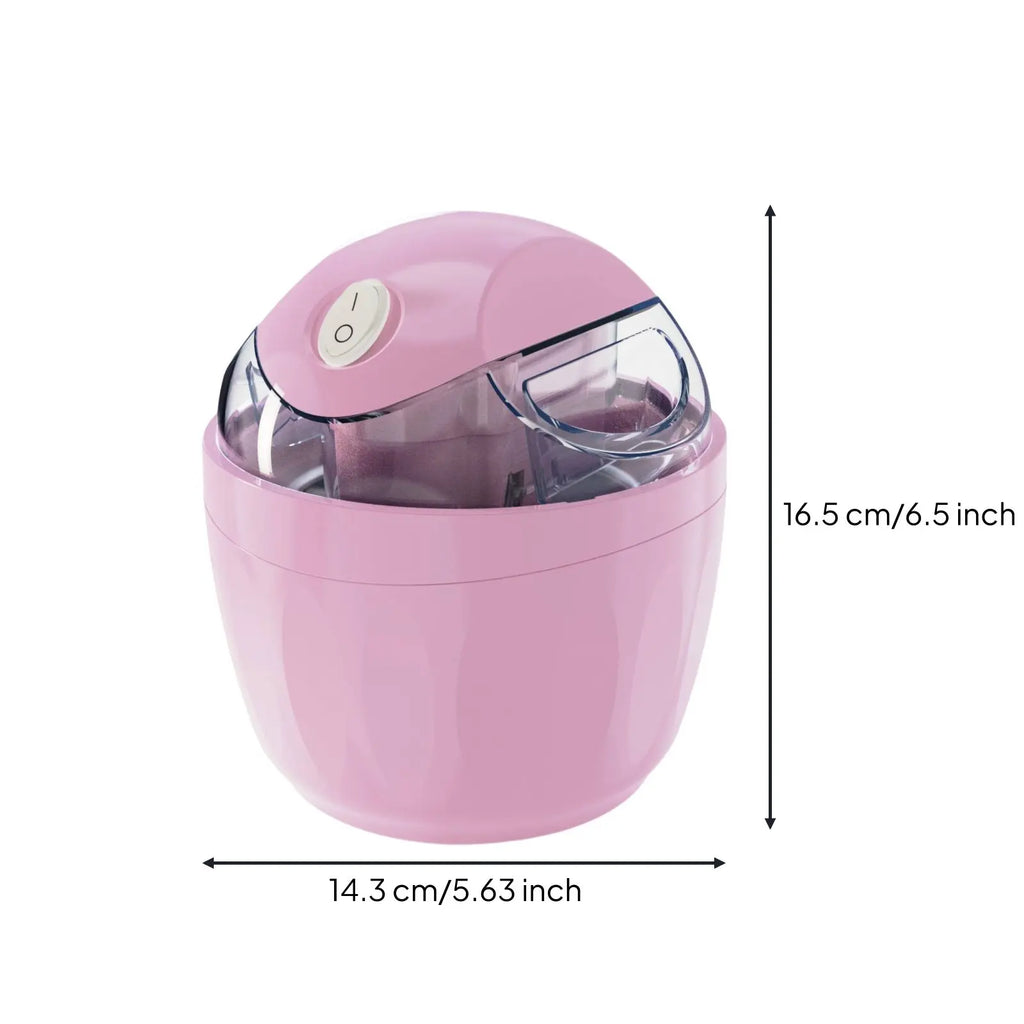 Kitchen Dessert Machine Easy to Use Ice Cream Maker Transparent Lid Countertop Freeze Treat Maker for Families Kitchen Home