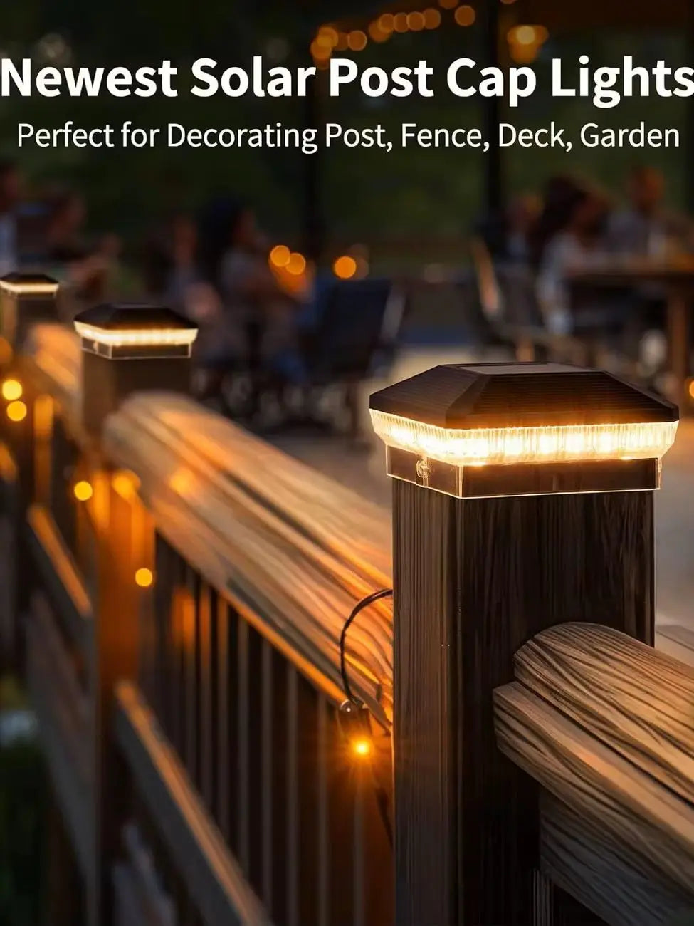 6/12 Pack 4x4 Solar Post Lights Outdoor, 40 LEDs 30 Lumens Fence Post Solar Lights Outdoor with 3 Modes