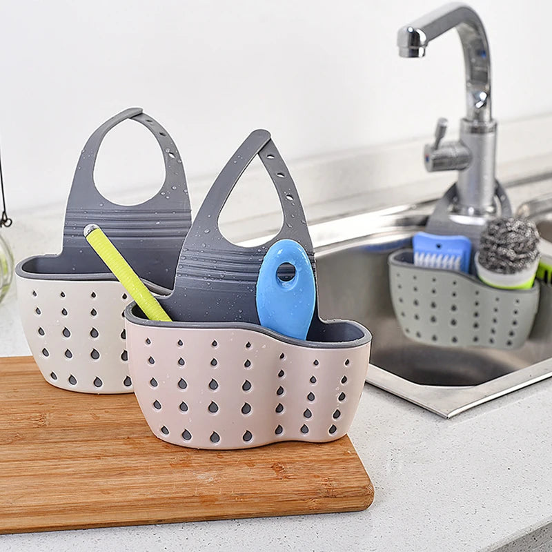 Adjustable Hanging Sink Caddy for Sponges & Soap