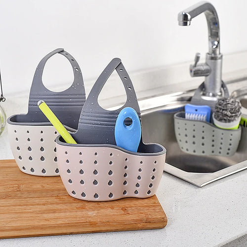 Adjustable Hanging Sink Caddy for Sponges & Soap