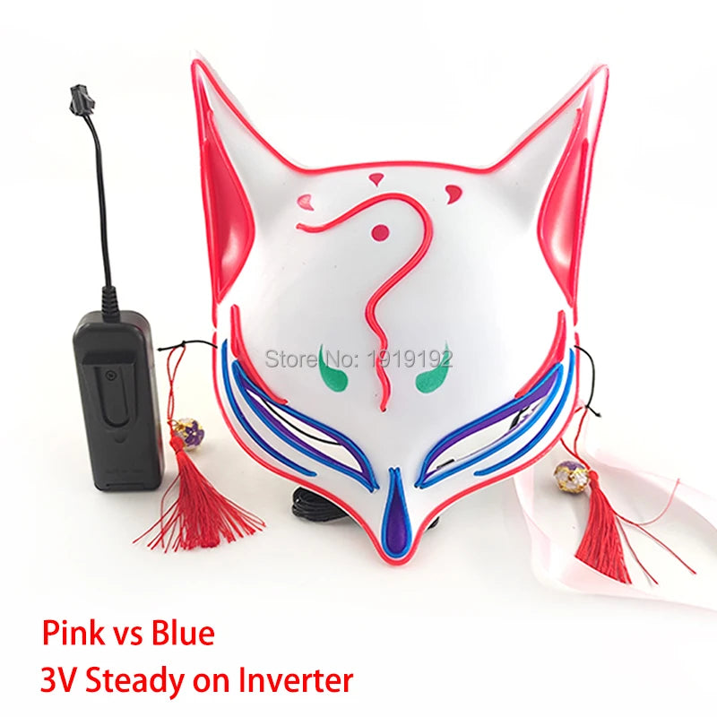 EL Light-Up Halloween Mask – 3 Lighting Modes