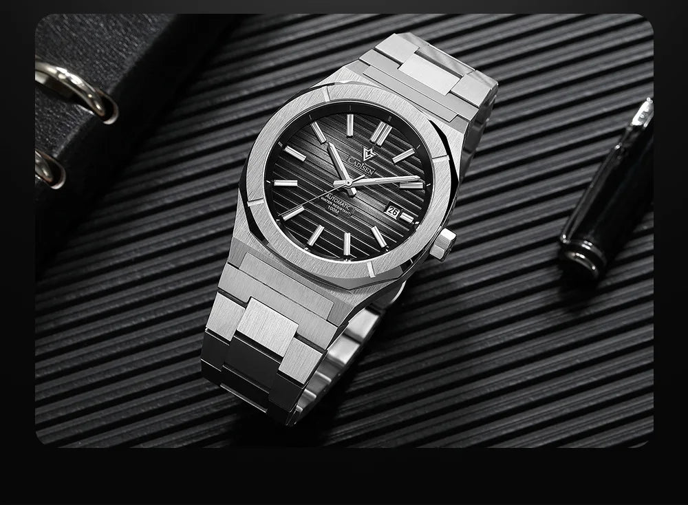 CADISEN C8200 Men’s Automatic Watch with Steel Bracelet