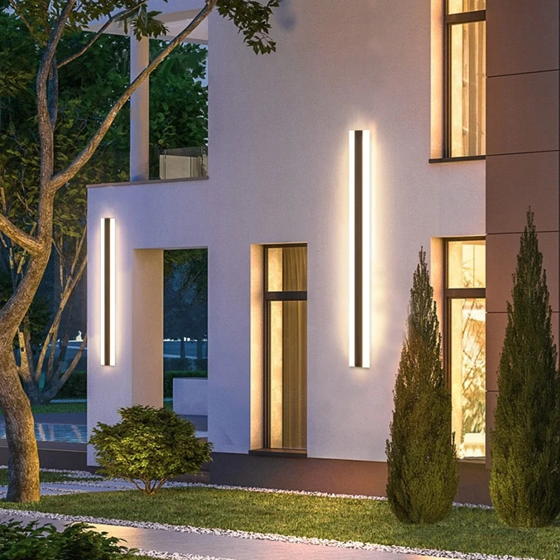 Modern Outdoor LED Wall Lamp – IP65 Waterproof, Dimmable, Multiple Sizes