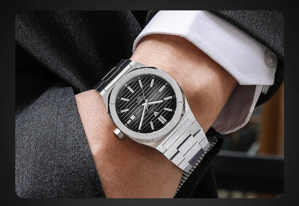 CADISEN C8200 Men’s Automatic Watch with Steel Bracelet