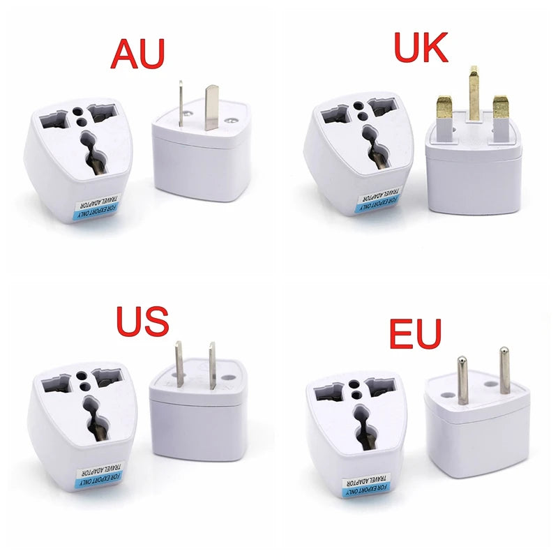 Travel Plug Adapter – EU, UK, US & AU Options