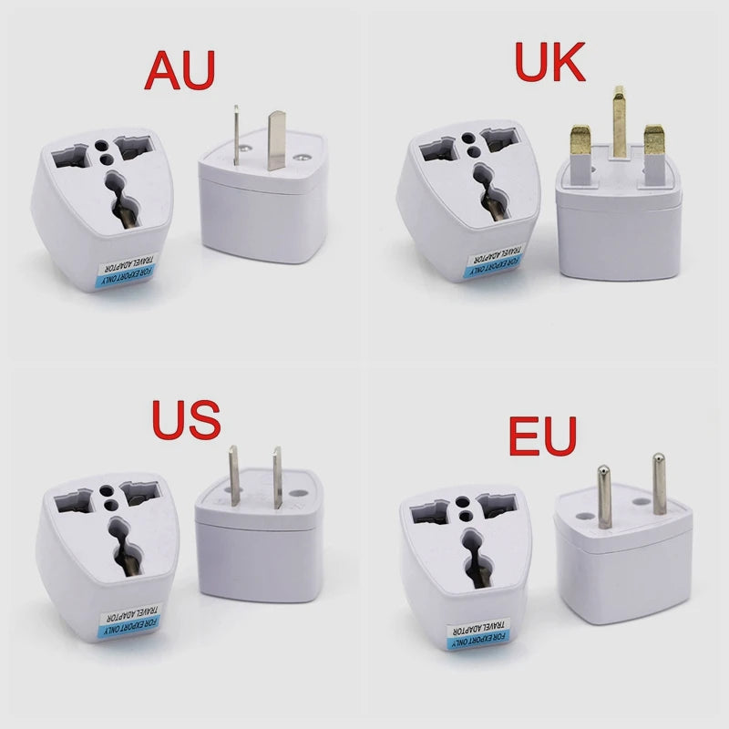 Travel Plug Adapter – EU, UK, US & AU Options