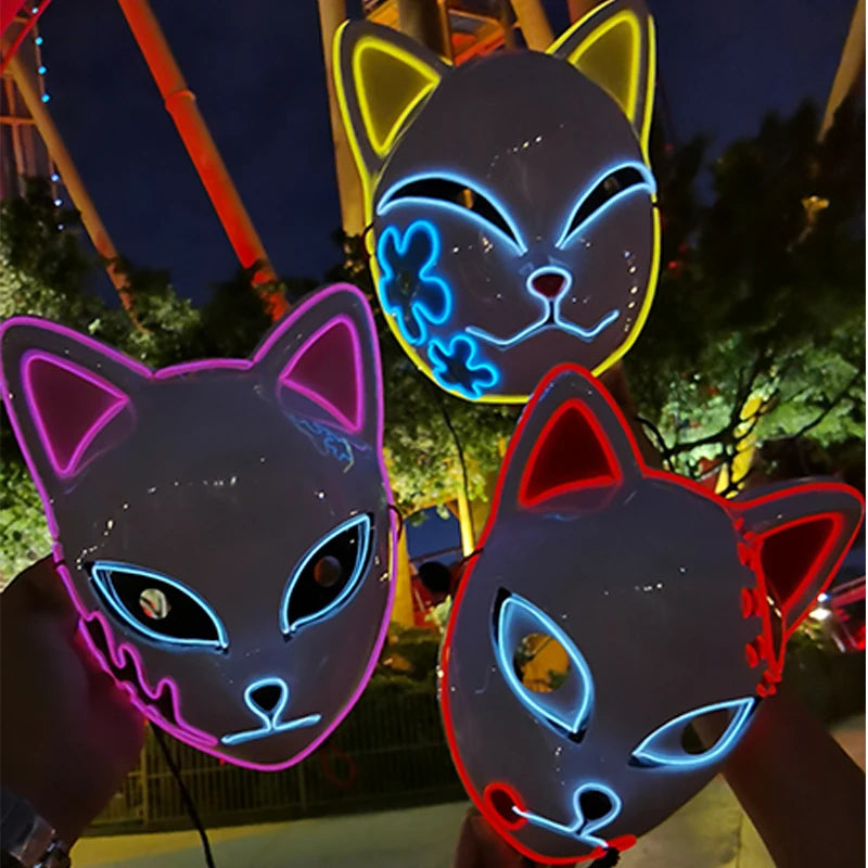 EL Light-Up Halloween Mask – 3 Lighting Modes