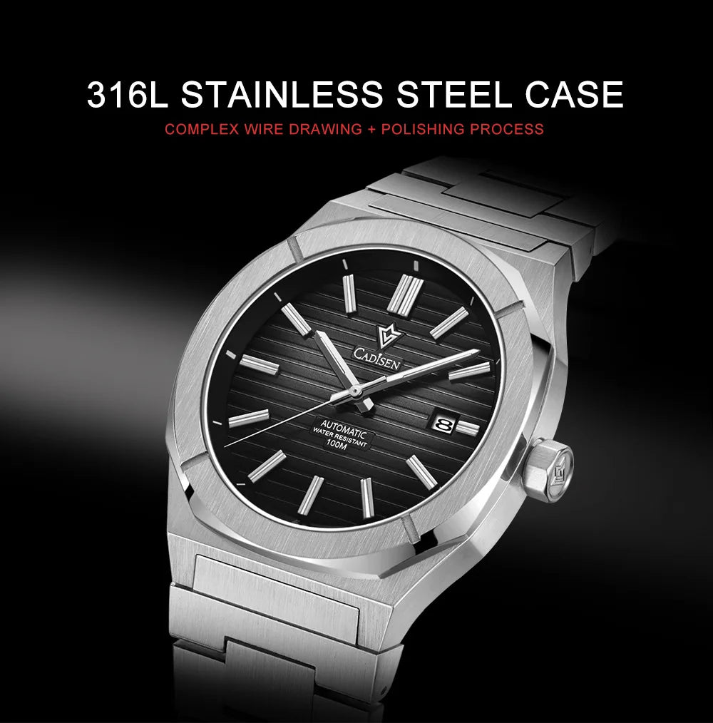 CADISEN C8200 Men’s Automatic Watch with Steel Bracelet