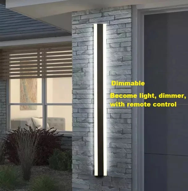 Modern Outdoor LED Wall Lamp – IP65 Waterproof, Dimmable, Multiple Sizes