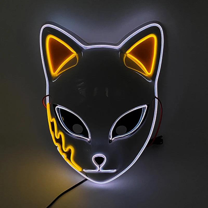 EL Light-Up Halloween Mask – 3 Lighting Modes