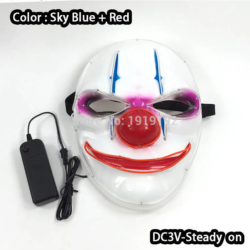 EL Light-Up Halloween Mask – 3 Lighting Modes