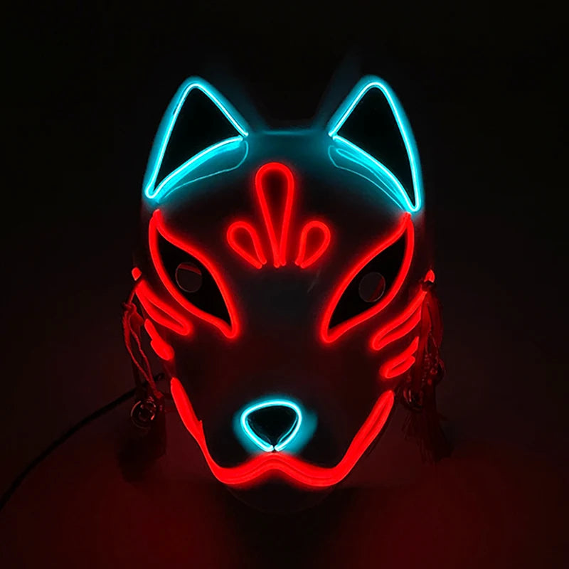 EL Light-Up Halloween Mask – 3 Lighting Modes