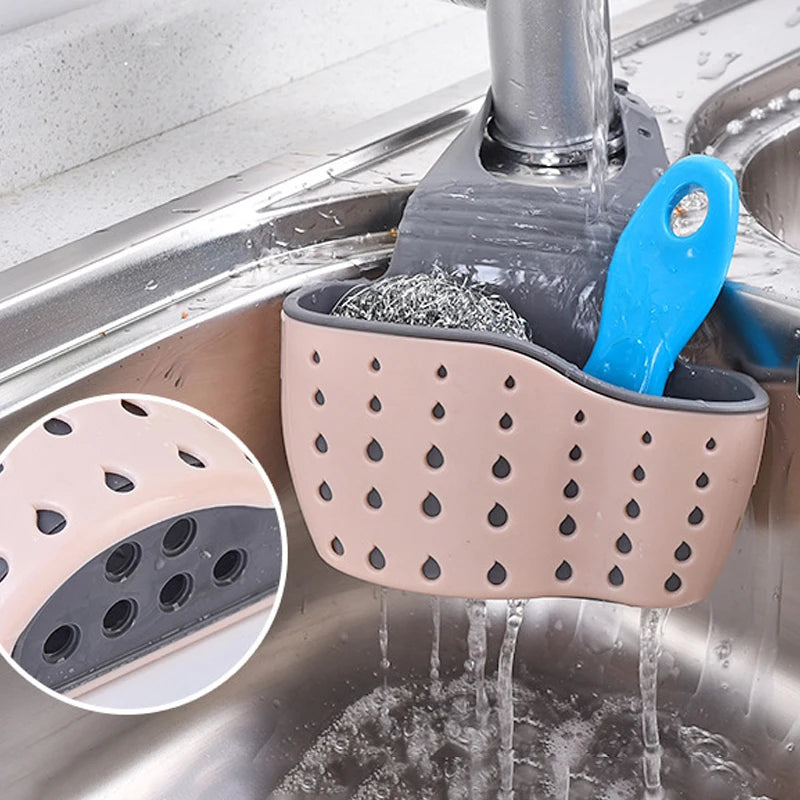 Adjustable Hanging Sink Caddy for Sponges & Soap