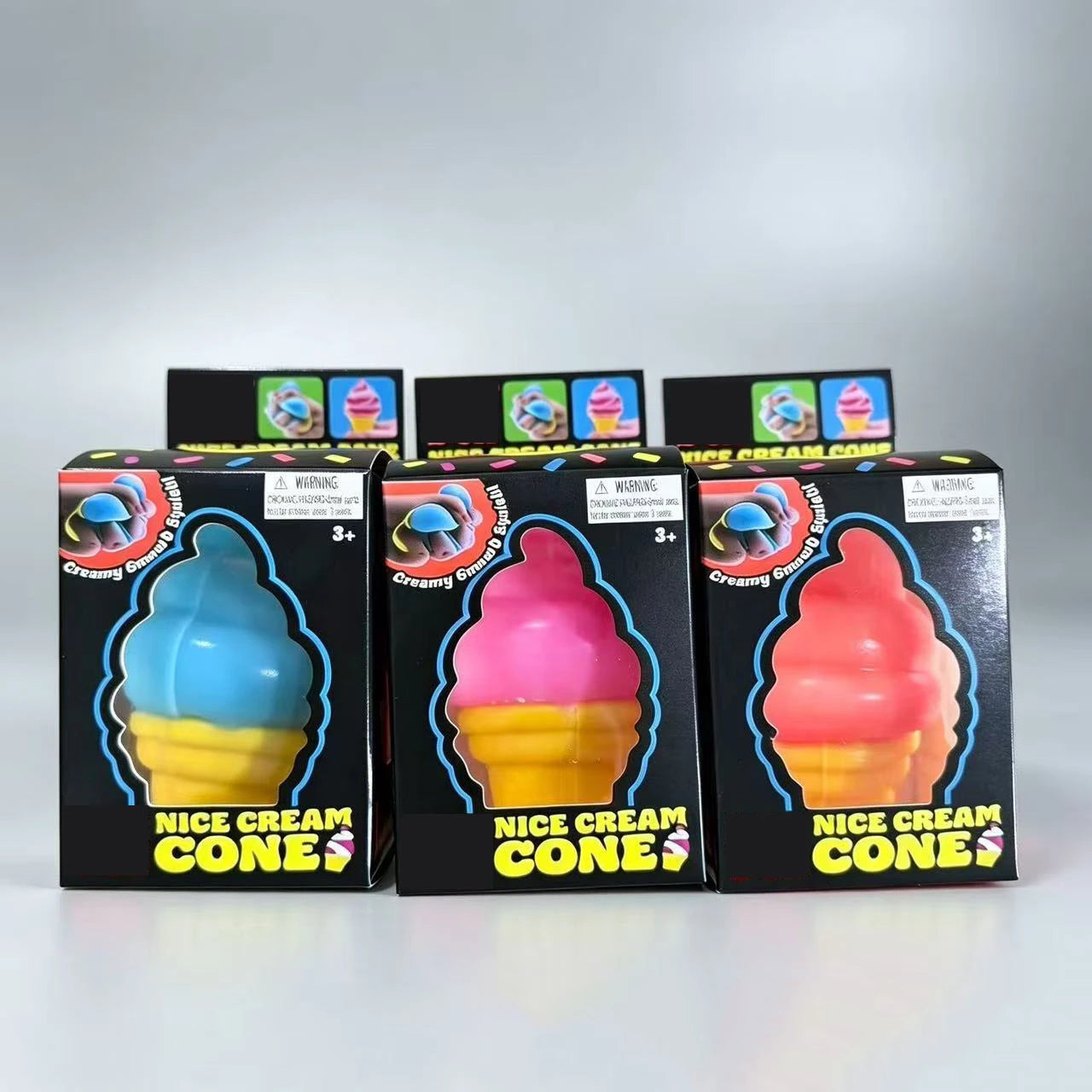 Realistic Plush EVA Ice Cream Cone Toy Slow Rebound Squishy Fidget Stress Relief Gift for Kids 0-24 Months