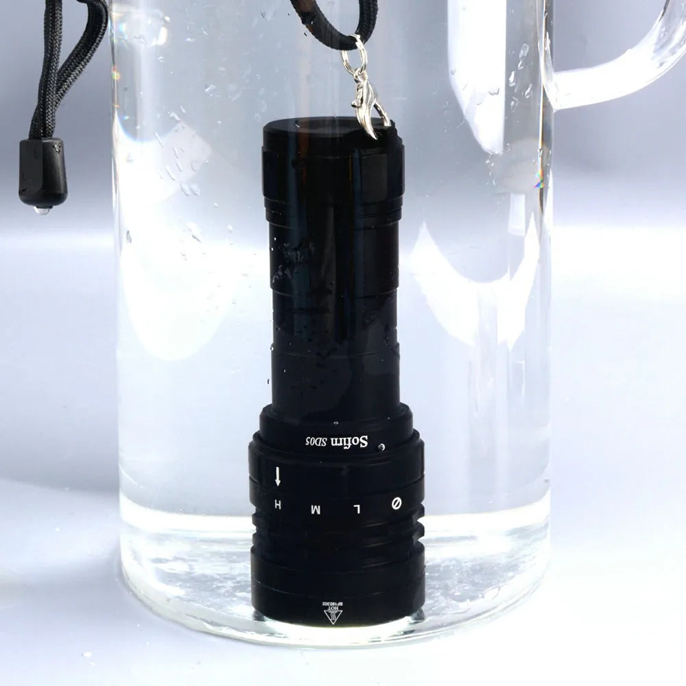 Sofirn SD05 Scuba Diving Flashlight – XHP50.2 LED, 3000lm, 21700 Battery, Magnetic Switch, 200–500m Beam, 5000K/6500K
