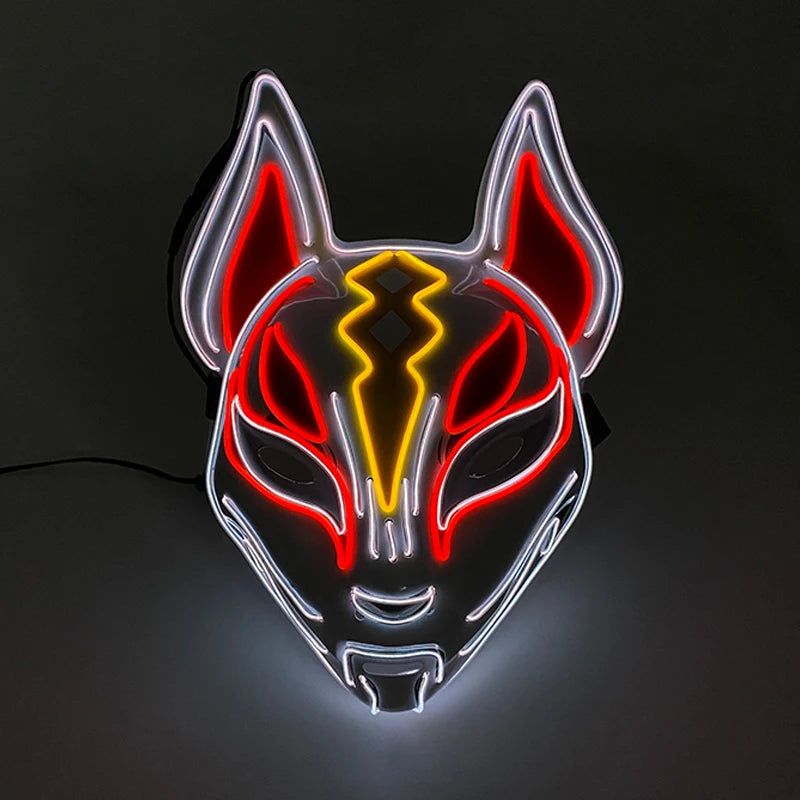 EL Light-Up Halloween Mask – 3 Lighting Modes