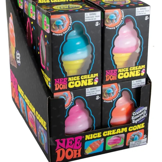 Realistic Plush EVA Ice Cream Cone Toy Slow Rebound Squishy Fidget Stress Relief Gift for Kids 0-24 Months