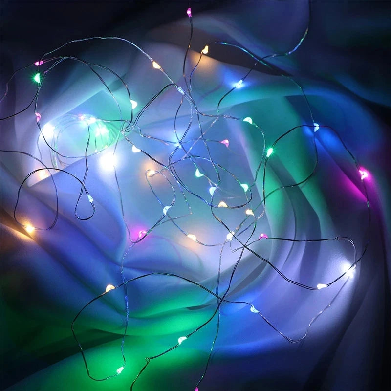 Battery-Powered LED Fairy String Lights