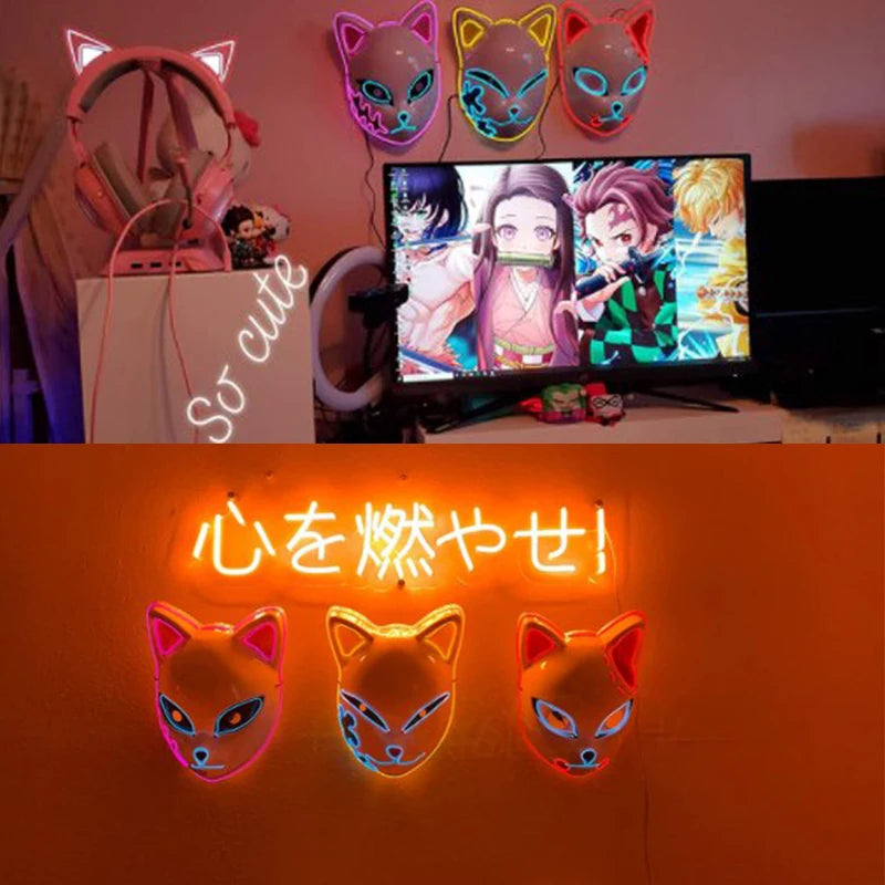 EL Light-Up Halloween Mask – 3 Lighting Modes