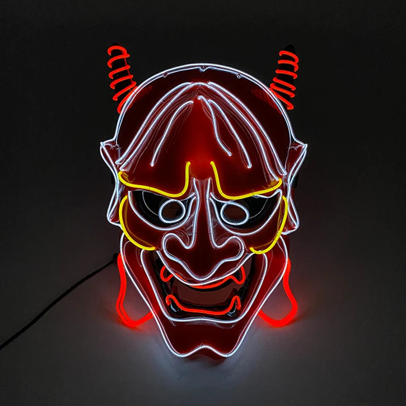 EL Light-Up Halloween Mask – 3 Lighting Modes