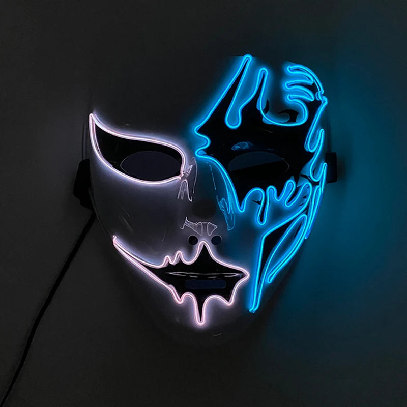 EL Light-Up Halloween Mask – 3 Lighting Modes