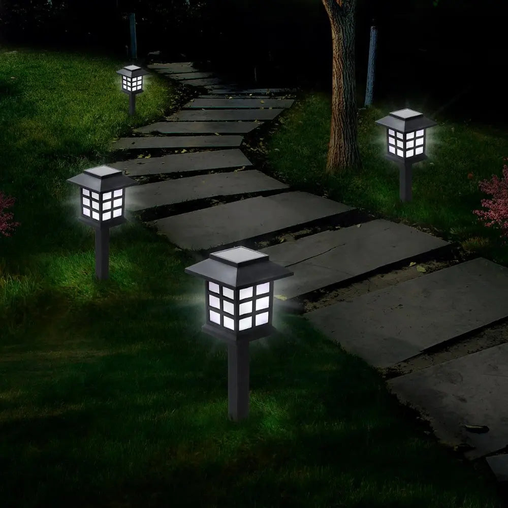 2/6/8pcs Led Solar Pathway Lights Waterproof Outdoor Solar Lamp for Garden/Landscape/Yard/Patio/Driveway/Walkway Lighting