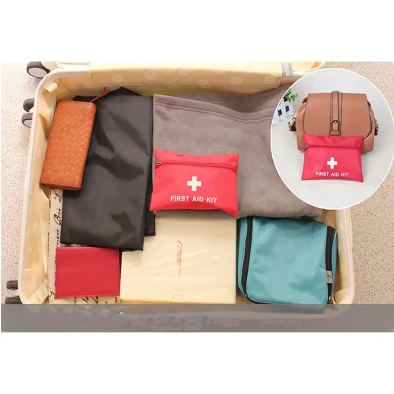 Portable First Aid Kit – Red or Blue, Multiple Kit Options