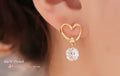 Gold-Tone Open Heart Drop Earrings