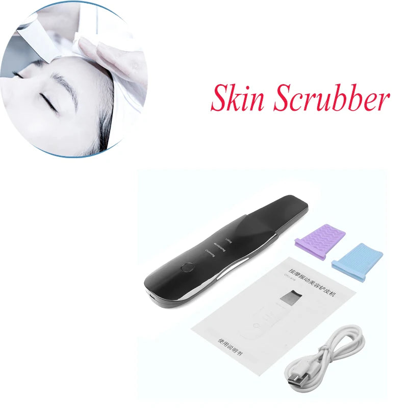 Facial Skin Scrubber – Vibrating Blackhead Remover & Face Lifting Spatula Tool