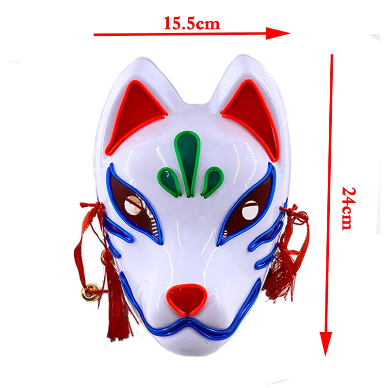 EL Light-Up Halloween Mask – 3 Lighting Modes