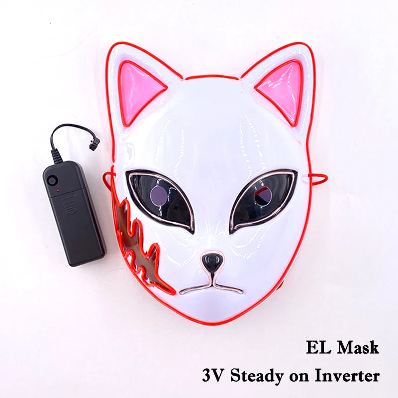 EL Light-Up Halloween Mask – 3 Lighting Modes