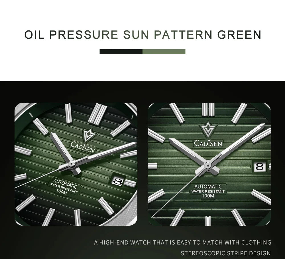CADISEN C8200 Men’s Automatic Watch with Steel Bracelet