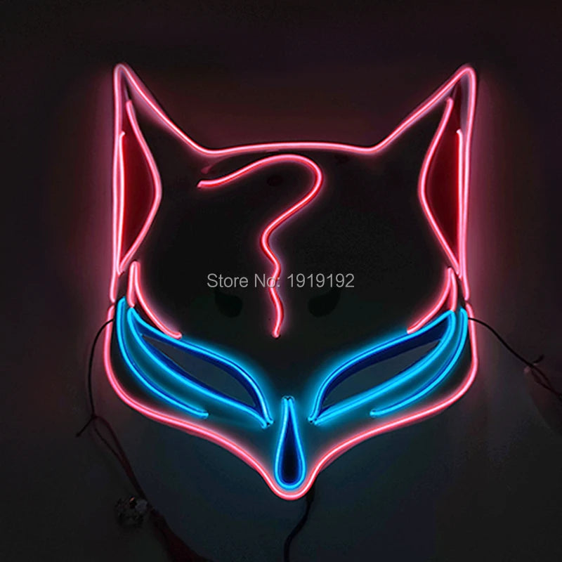 EL Light-Up Halloween Mask – 3 Lighting Modes