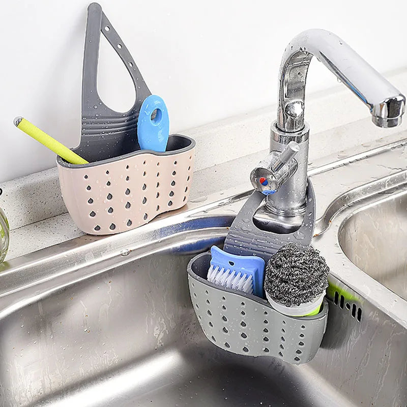 Adjustable Hanging Sink Caddy for Sponges & Soap