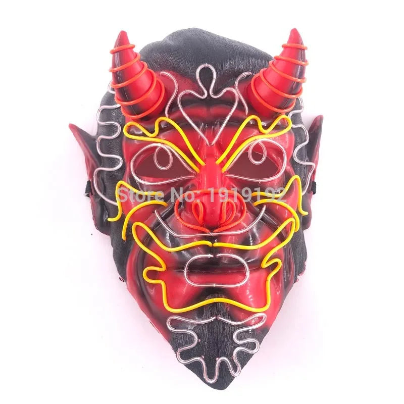 EL Light-Up Halloween Mask – 3 Lighting Modes