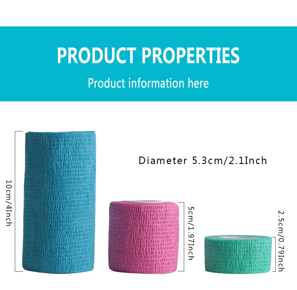 Self-Adhering Elastic Wrap – 1 Roll, Four Widths