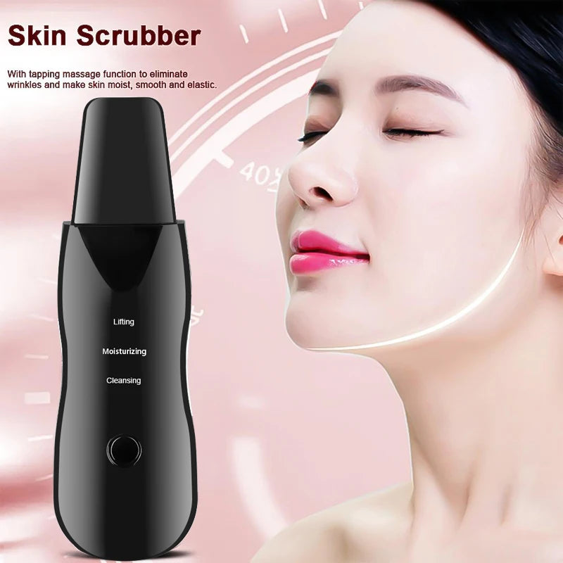 Facial Skin Scrubber – Vibrating Blackhead Remover & Face Lifting Spatula Tool