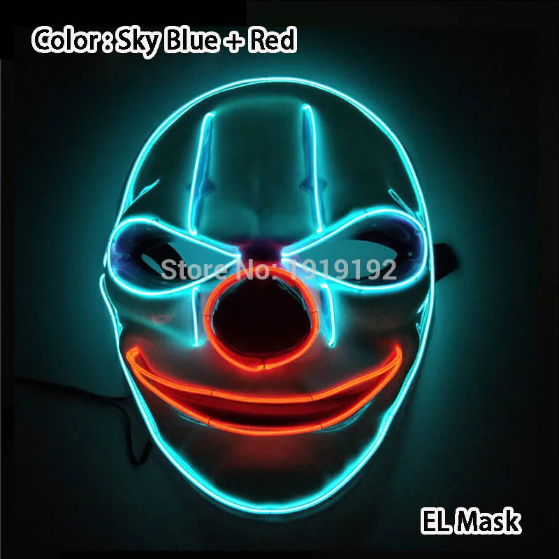 EL Light-Up Halloween Mask – 3 Lighting Modes
