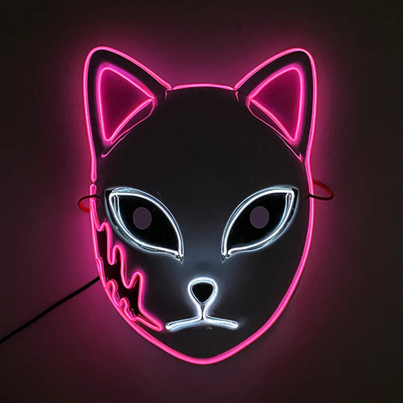 EL Light-Up Halloween Mask – 3 Lighting Modes