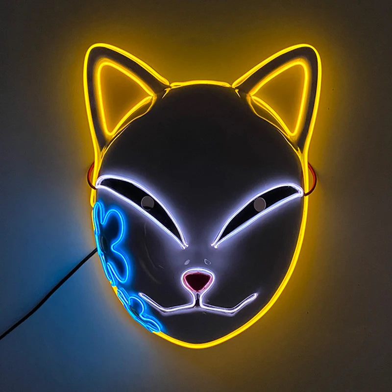 EL Light-Up Halloween Mask – 3 Lighting Modes
