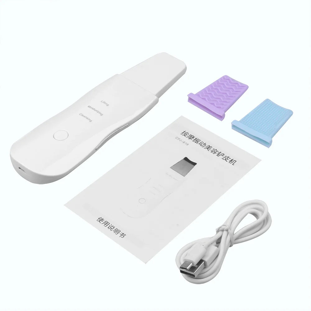 Facial Skin Scrubber – Vibrating Blackhead Remover & Face Lifting Spatula Tool