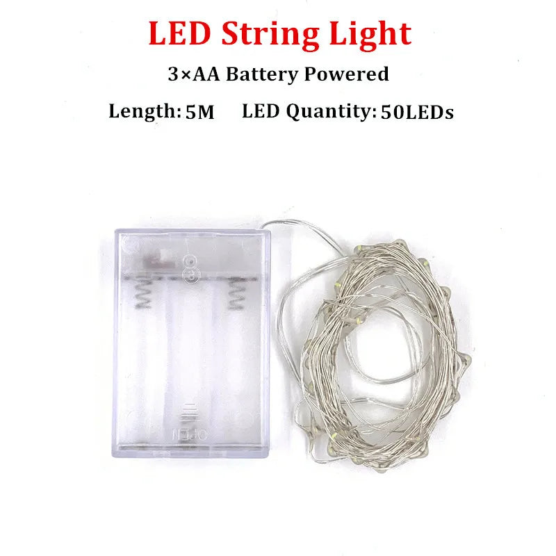 Battery-Powered LED Fairy String Lights